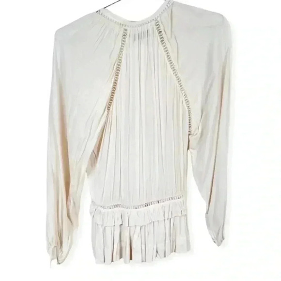 Magali Pascal The Drew Balloon Sleeve Blouse In Dusty White - Picture 3 of 12